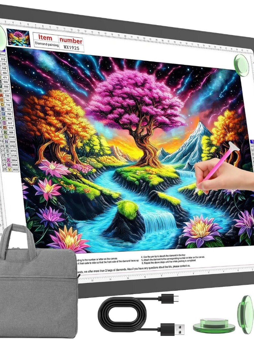 Toheto Rechargeable A3 Light Pad with Carry Bag